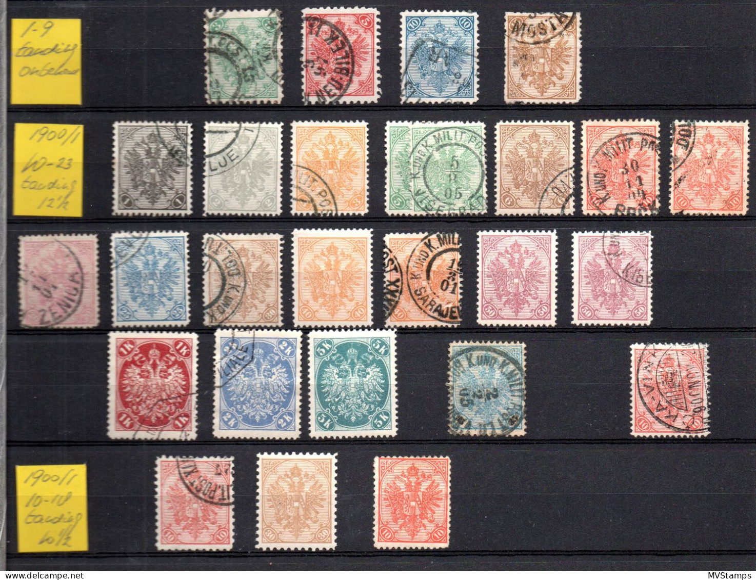 Bosnien Herzegowina 1879/1901 Sammlung Freimarken (85x) Doppeladler Un/gebraucht - Bosnie-Herzegovine