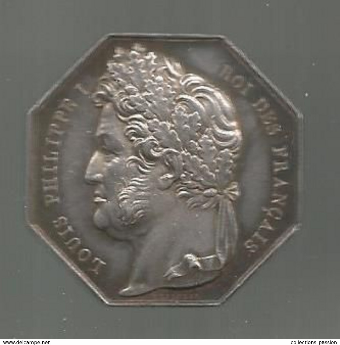 Jeton Argent, BANQUE DE LILLE, 29 Juin 1836, LOUIS PHILIPPE I, 2 Scans, 34 X 34 Mm - Profesionales / De Sociedad