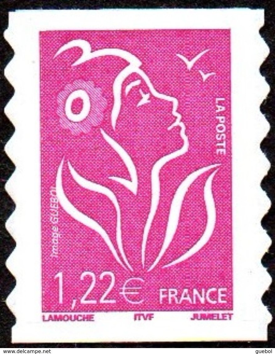 France Marianne De Lamouche Autoadhésif ** N°   53 C Au Modèle 3758 - Légende ITFV 1.22 Eur. Dentelé Ondulé 2 Cotés - 2004-2008 Marianne Of Lamouche