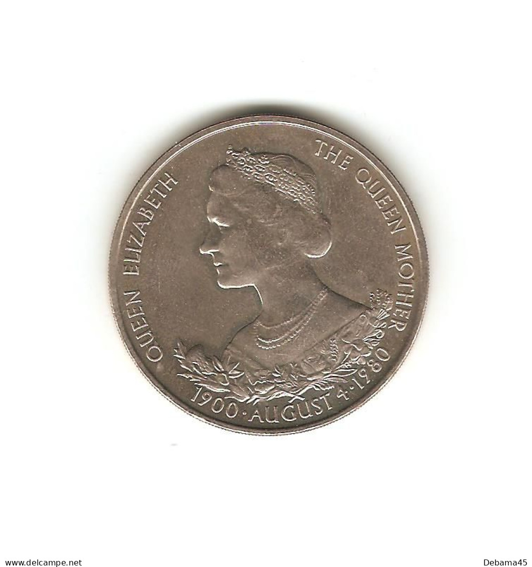 626/ GUERNESEY : Elizabeth II : 25 Pence 1980 (copper-nickel - 28,16 Grammes) Queen Mother - Guernesey