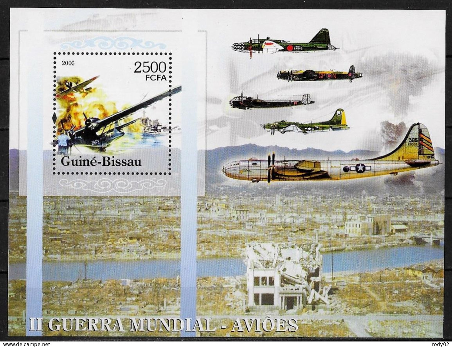 GUINEE-BISSAU - 2EME GUERRE MONDIALE - AVIATION - N° 2027 A 2031 ET BF 281 - NEUF** MNH - Seconda Guerra Mondiale