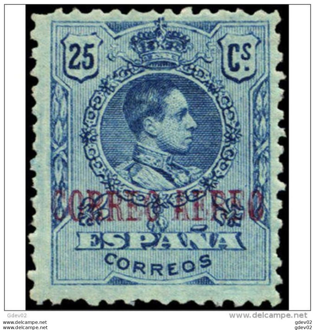 ES294SASF-L4243TESPAEREO.España.Spain. Espagne.REY ALFONSO Xlll.MEDALLON .AEREO.1920.(Ed 294N**)  S/  Charnela - Unused Stamps