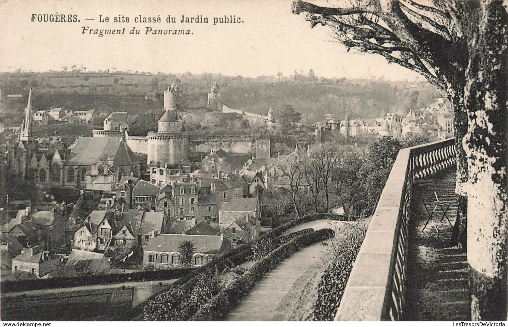 FRANCE - Fougères - Le Site Classé Du Jardin Public - Fragment Du Panorama - Carte Postale Ancienne - Fougeres