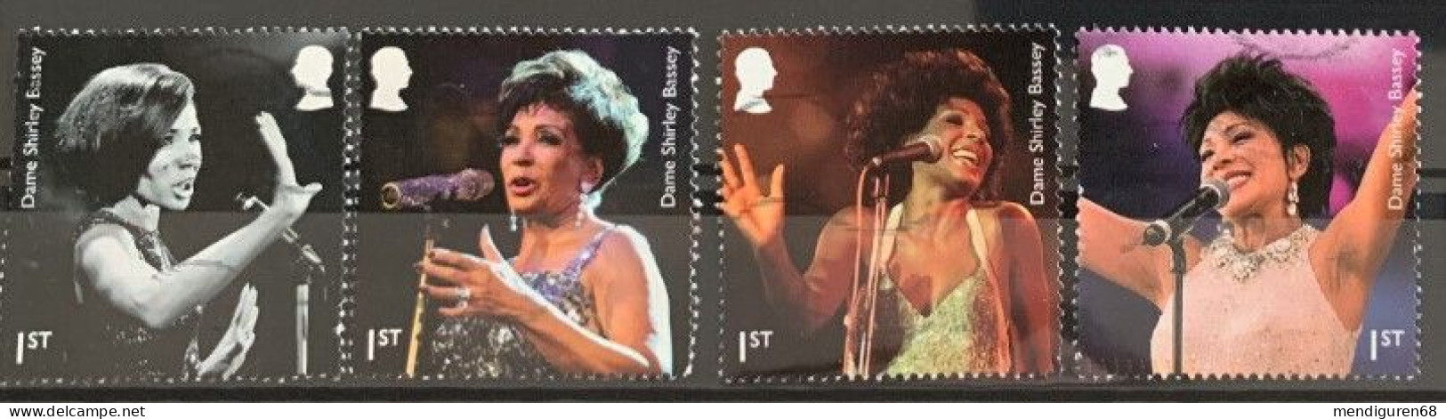 GROSSBRITANNIEN GRANDE BRETAGNE GB 2023 SHIRLEY BASSEY SET 4V USED SG 5070-3 MI 5291-4 YT 5682-5 SN 4421-4 - Gebruikt