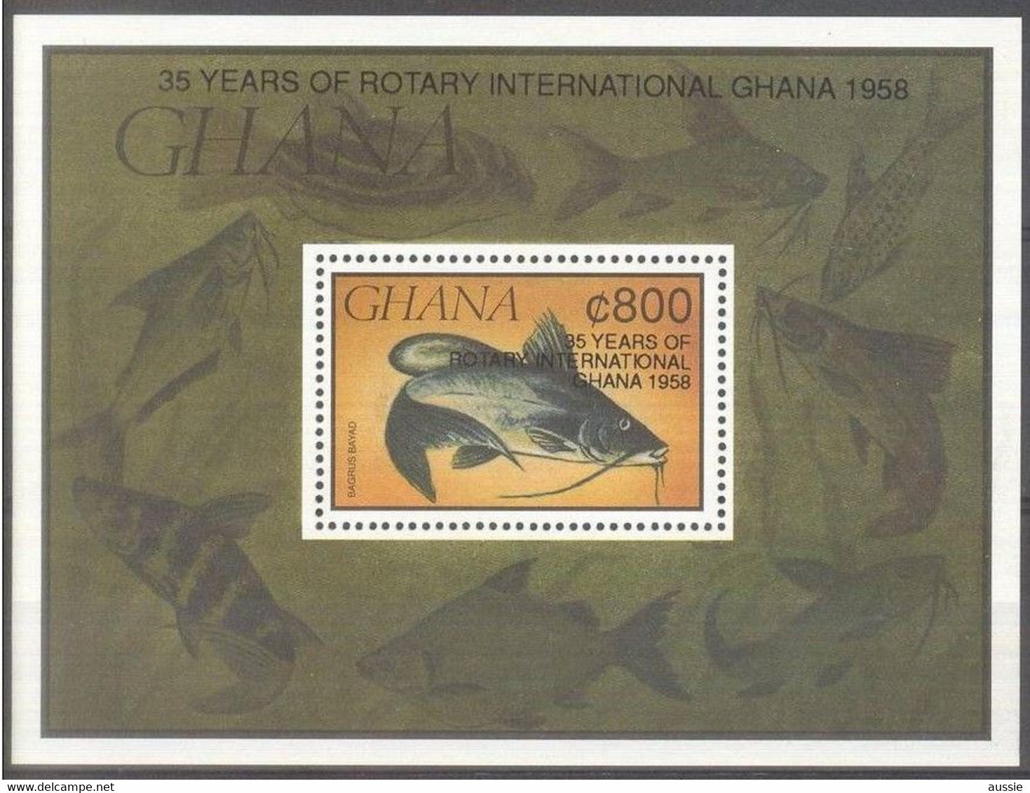 Ghana 1993 Yvertn° Bloc 222 *** MNH Cote 42 FF Faune Poissons Vissen Fish Rotary - Ghana (1957-...)