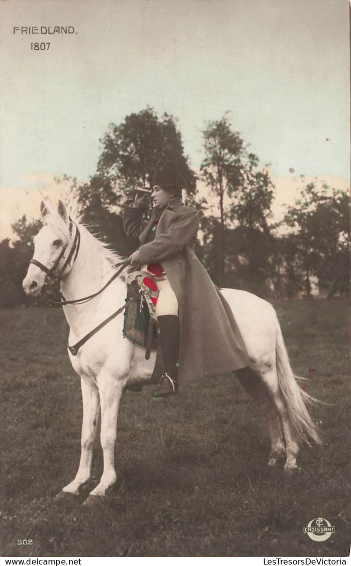 MILITARIA - Napoléon Sur Son Cheval Blanc - Colorisé - Carte Postale Ancienne - Personen