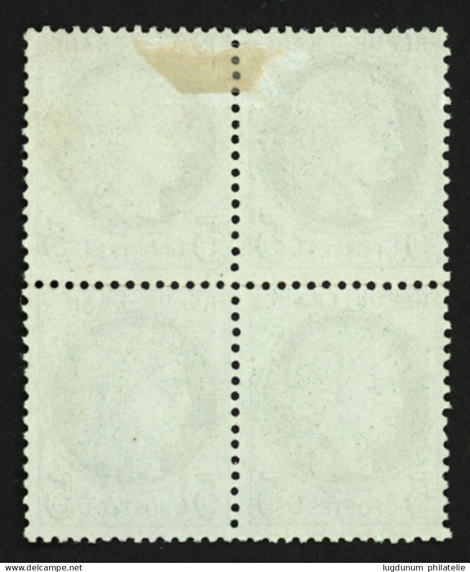 5c CERES Vert Sur Blanc (n°53a) Bloc De 4 Neuf (2 Ex. Du Haut * , 2 Ex. Du Bas **). Le Bloc De 4 Avec Charniére Cote 155 - 1871-1875 Cérès