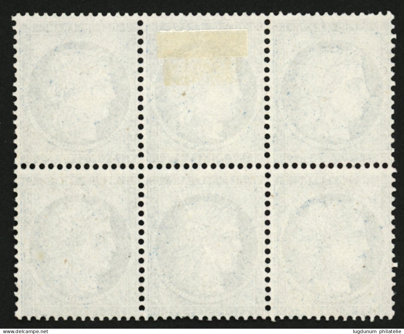 25c CERES Type I (n°60A) Bloc De 6 Neuf (1 Ex. Du Haut * , Les 5 Autres Ex. Sont **). Certificat BEHR / ROBINEAU (1967). - 1871-1875 Ceres