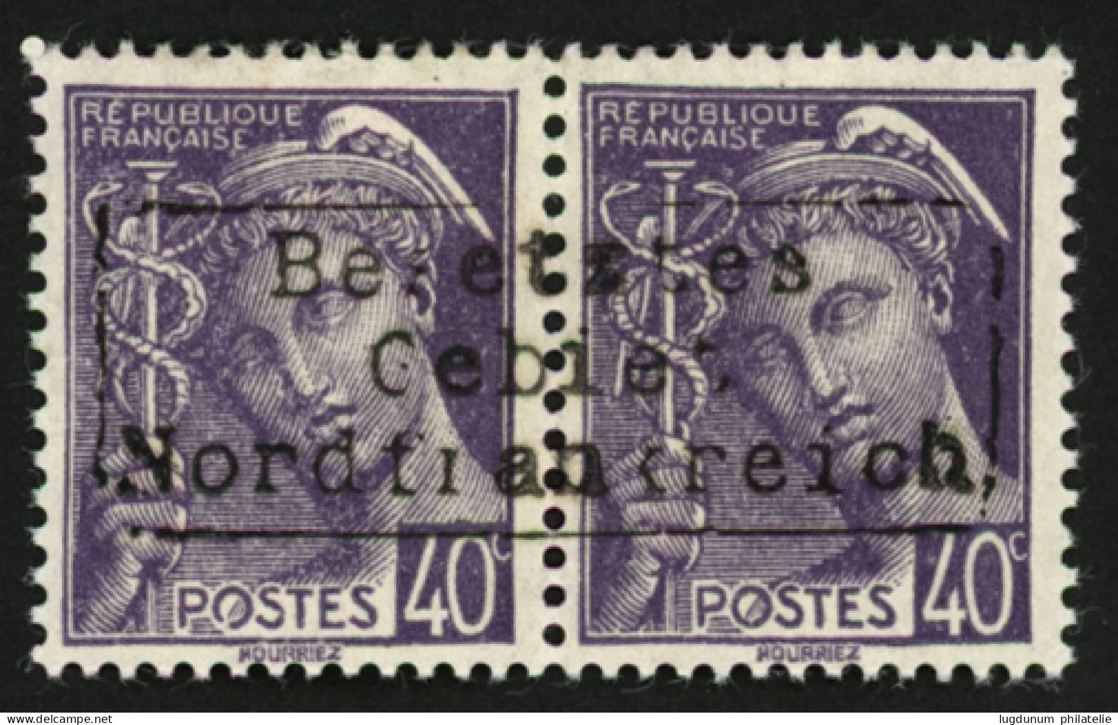 GUERRE - COUDEKERQUE : 40c (n°8) Neuf * (oblitération COUDEKERQUE Partielle Au Verso).  Cote 650€. Signé BRUN. Superbe. - War Stamps