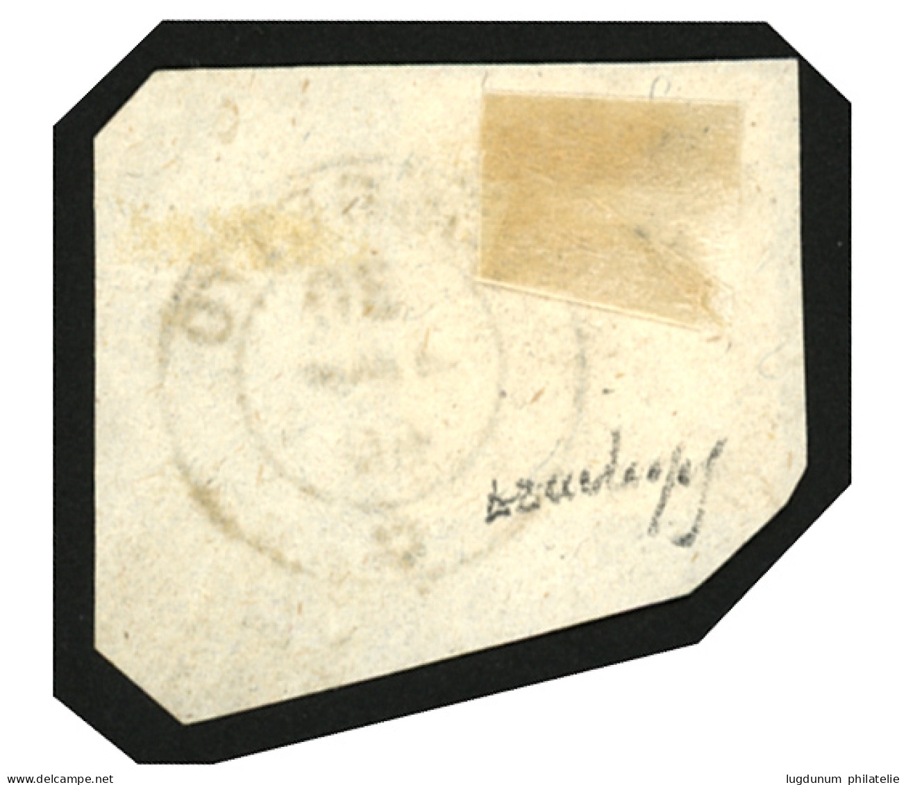 COMTE De NICE - POGETTO (PUGET - THENIERS) : FRANCE 20c (n°14) Pd Obl. Cachet Sarde POGETTO Sur Fragment. Certificat (19 - 1849-1876: Période Classique