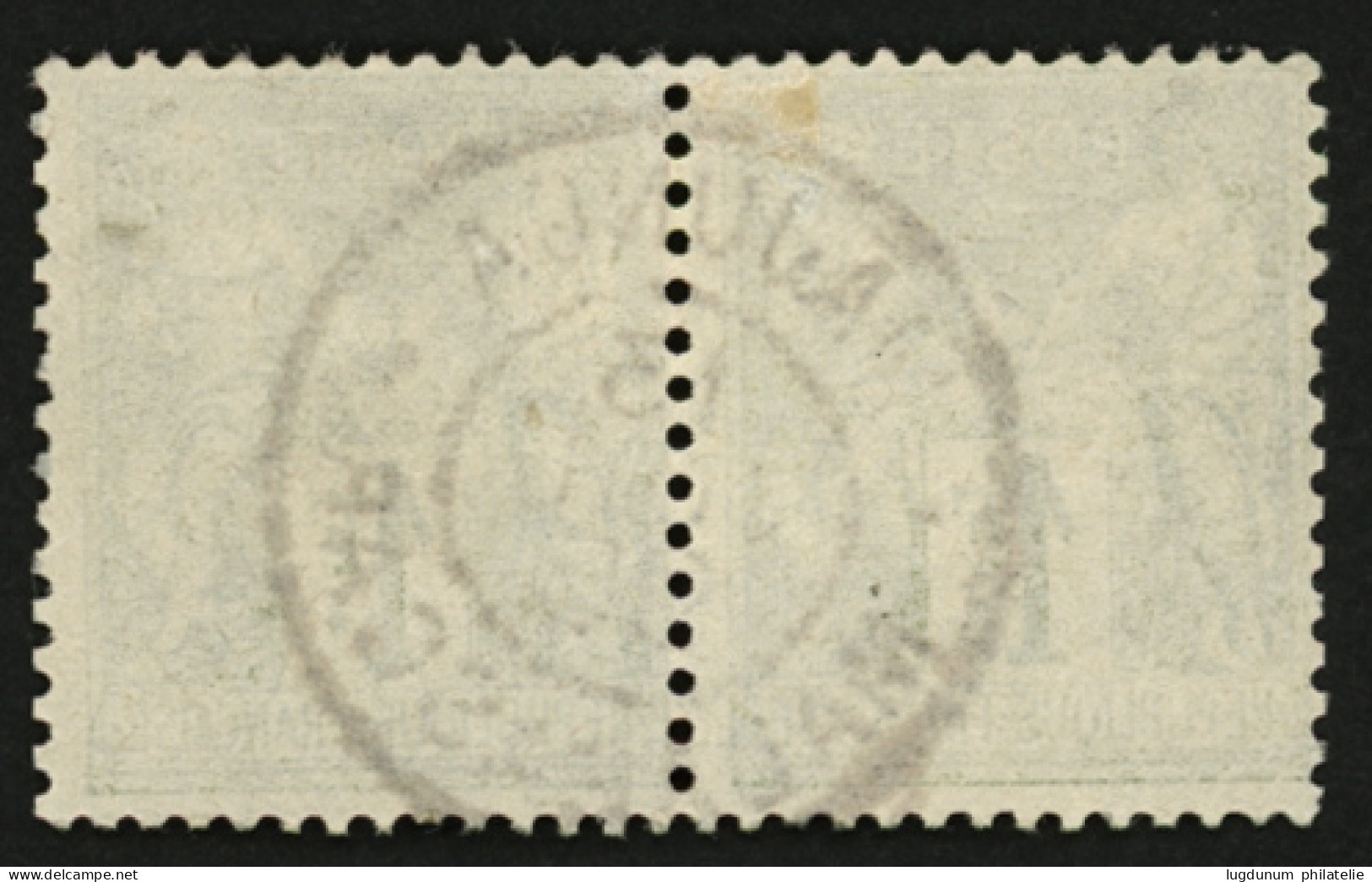 MAJUNGA : Paire 1F SAGE Oblitération Centrale MAJUNGA MADAGASCAR. RARE. Superbe. - 1849-1876: Classic Period