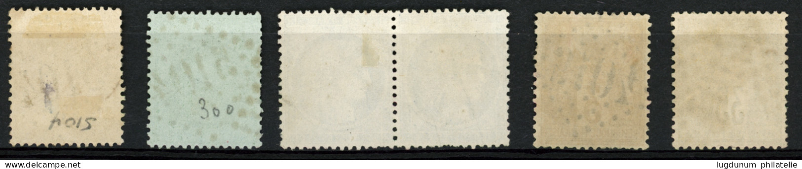 SHANGHAI - CHINE : GC 5104 Sur N°21, 5c N°53 (rare), Paire N°60, 3c Sage Jaune N°86 (rare), 35c Sage (n°93). TB. - 1849-1876: Klassieke Periode