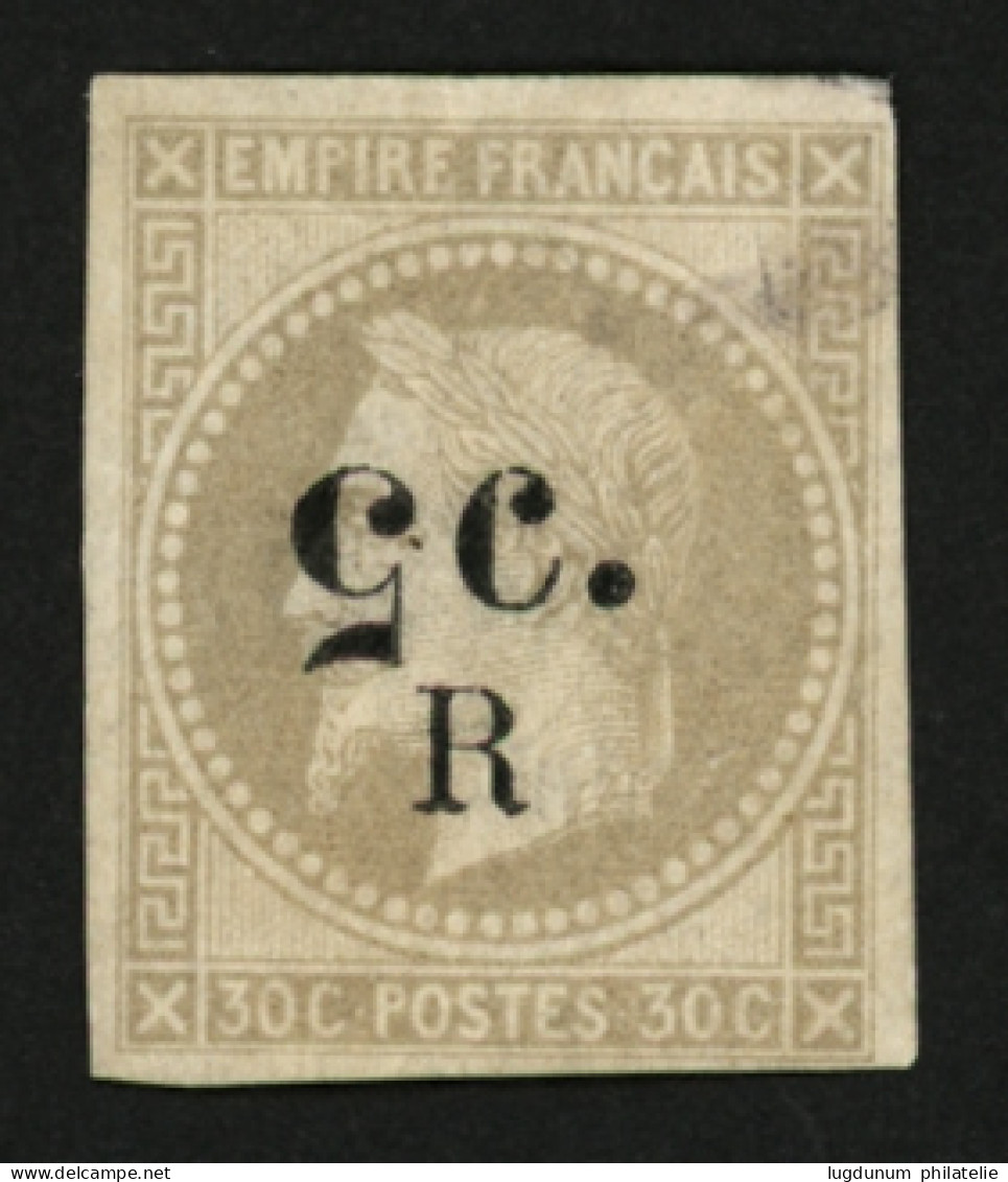 REUNION : 5c/R S/ 30c Avec Variété 5 Renversé (n°5b) Neuf (*). Léger Pelurage. Timbre Trés Rare. Cote 5000€. Signé CALVE - Altri & Non Classificati