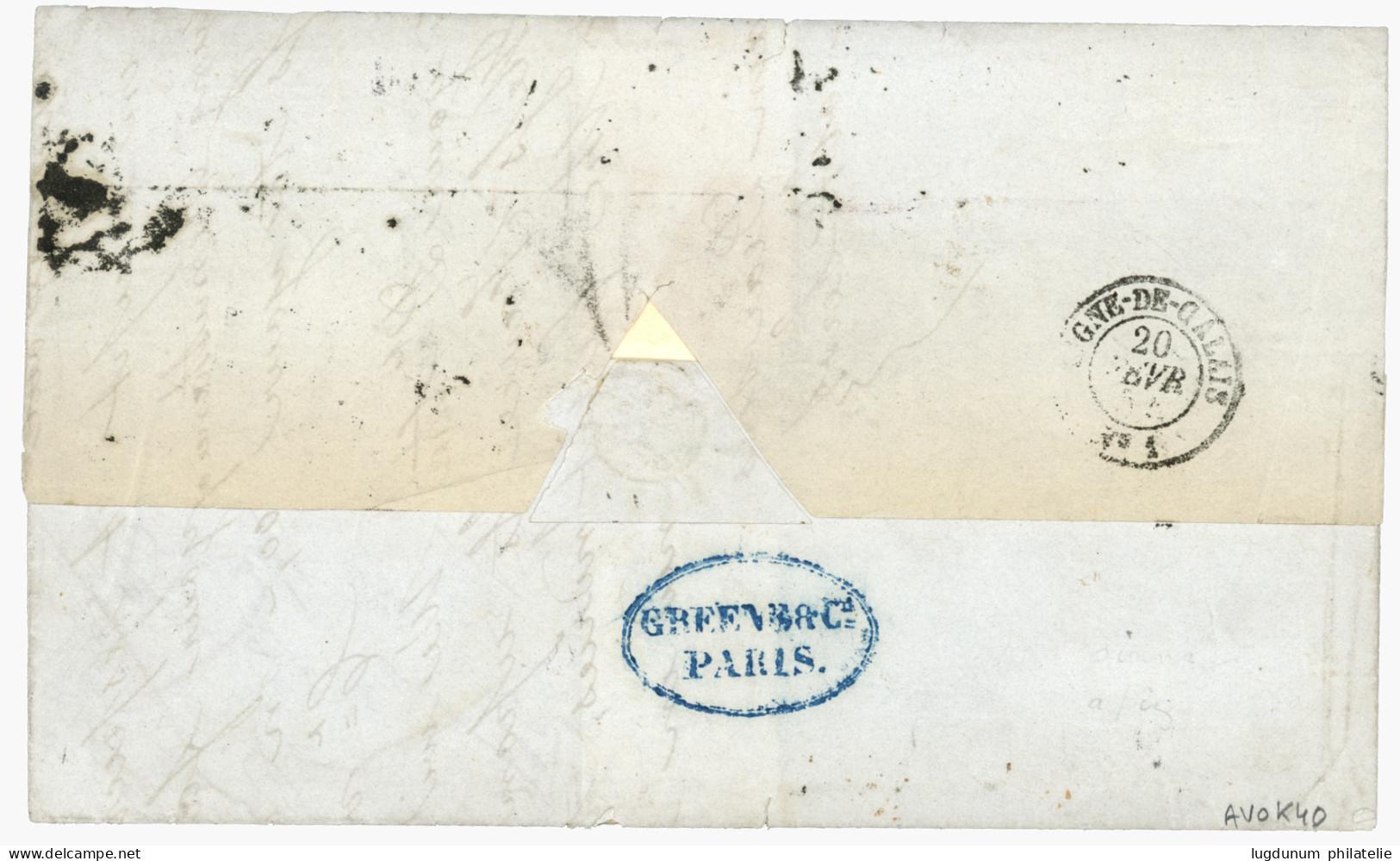 1854 1F EMPIRE Carmin Foncé (n°18a) + Paire 10c (n°13) + 40c (n°16) Obl. DS2 Sur Lettre De PARIS Pour BOSTON (ETATS-UNIS - 1853-1860 Napoleon III