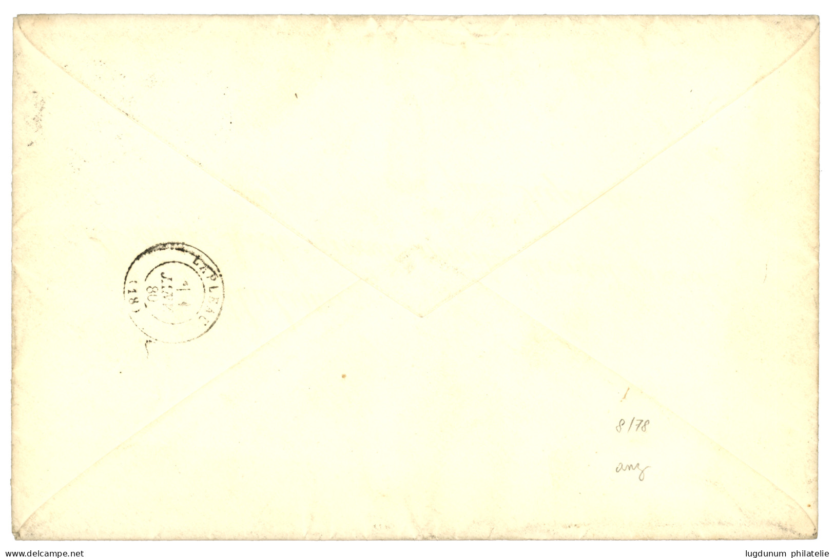 1880 Mixte 4c CERES (n°52) + 1c SAGE (n°83) Obl. T.25 LA CELLE CORREZE  Sur Enveloppe (non Close). Combinaison Rarissime - 1876-1898 Sage (Type II)
