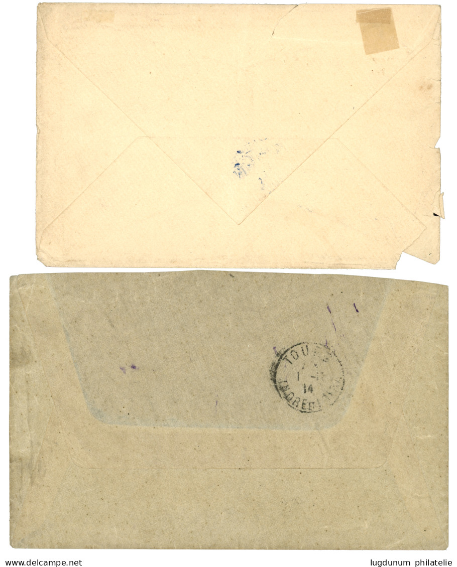 CAMEROUN : 1914 2 Lettres TRESOR Et POSTE AUX ARMEES/ COLONNE DU CAMEROUN FRANCHISE MILITAIRE  Pr La FRANCE. TTB. - Other & Unclassified