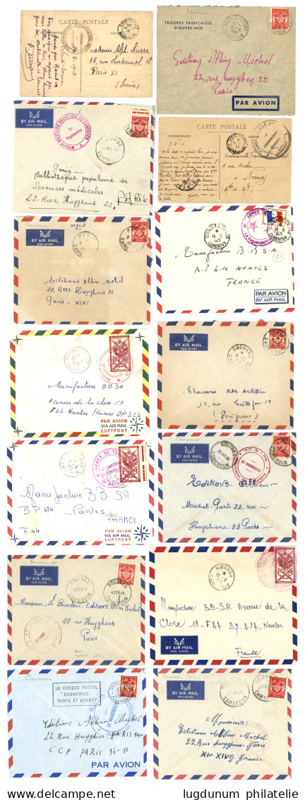 CAMEROUN - FRANCHISE MILITAIRE : 1955/71 Lot 11 Lettres + 1915 2 Cartes F.M DIEGO-SUAREZ. TB. - Altri & Non Classificati