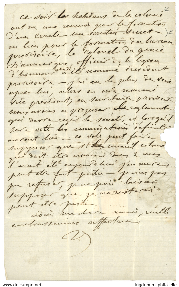 INDOCHINE - BOITE MOBILE De SAIGON : 1863 10c + 40c AIGLE Obl. CORR. D' ARMEES INDO-CHINE Sur Lettre Pour La FRANCE. RAR - Autres & Non Classés