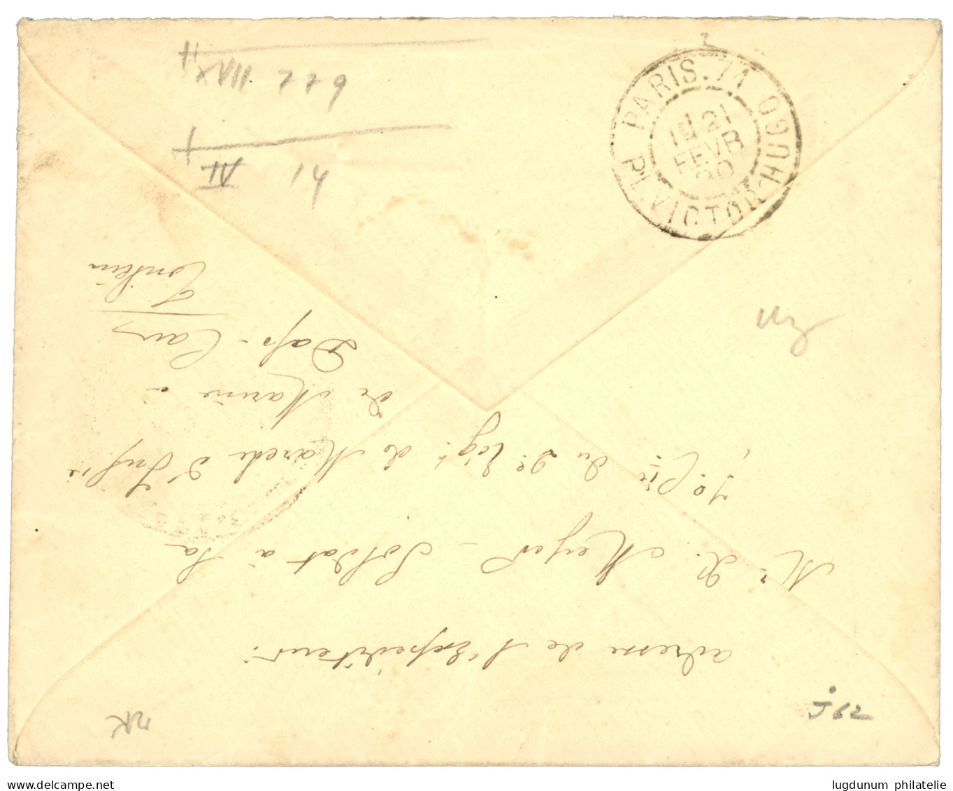 TONKIN : 1890 DAP-CAU TONKIN + Grand Cachet DAP-CAU Sur Lettre Pour La FRANCE. TTB. - Sonstige & Ohne Zuordnung