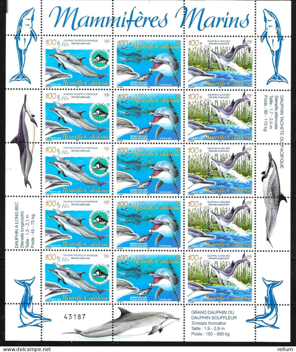 Nouvelle Calédonie 2005 - Yvert Et Tellier Nr. 965/967 Feuillet - Michel Nr. 1362 A/B/C ** - Unused Stamps