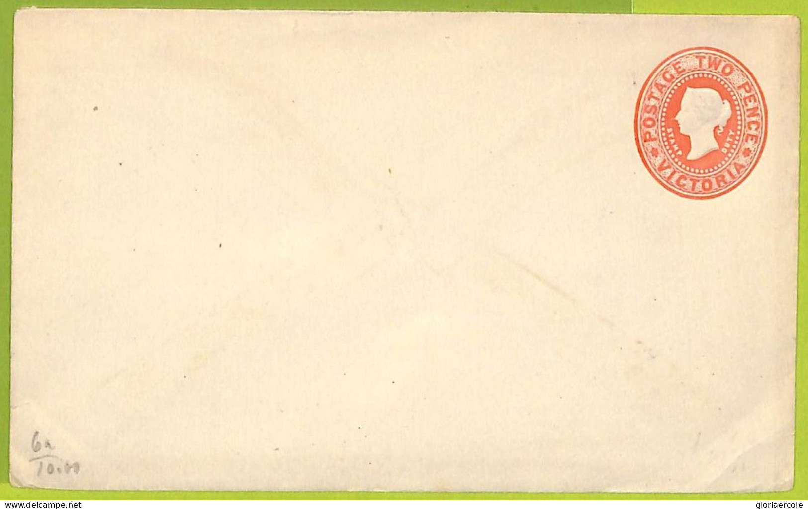 40189 - Australia VICTORIA - Postal History -  STATIONERY COVER  H & G  # 6a - Cartas & Documentos