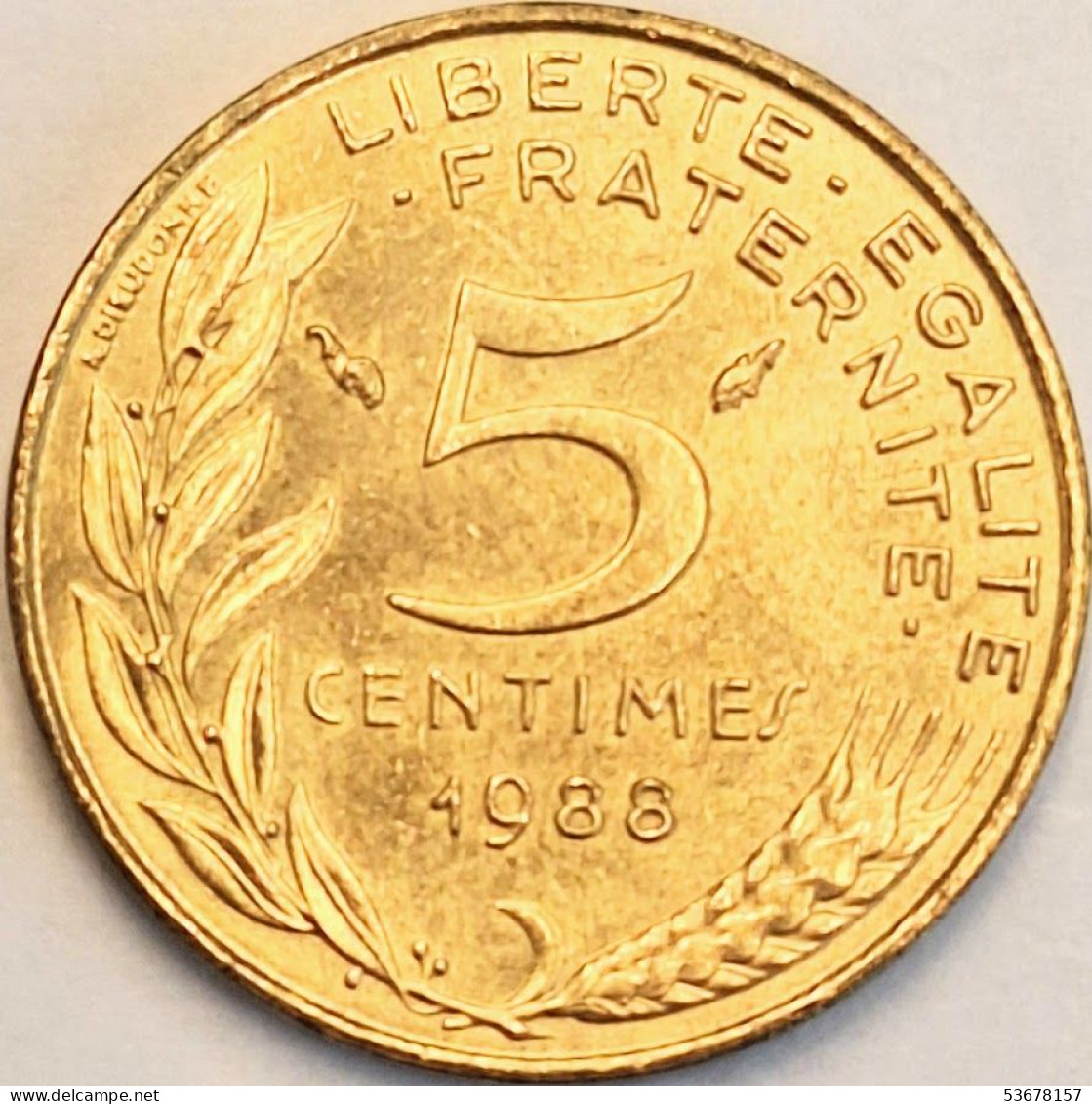 France - 5 Centimes 1988, KM# 933 (#4205) - 5 Centimes