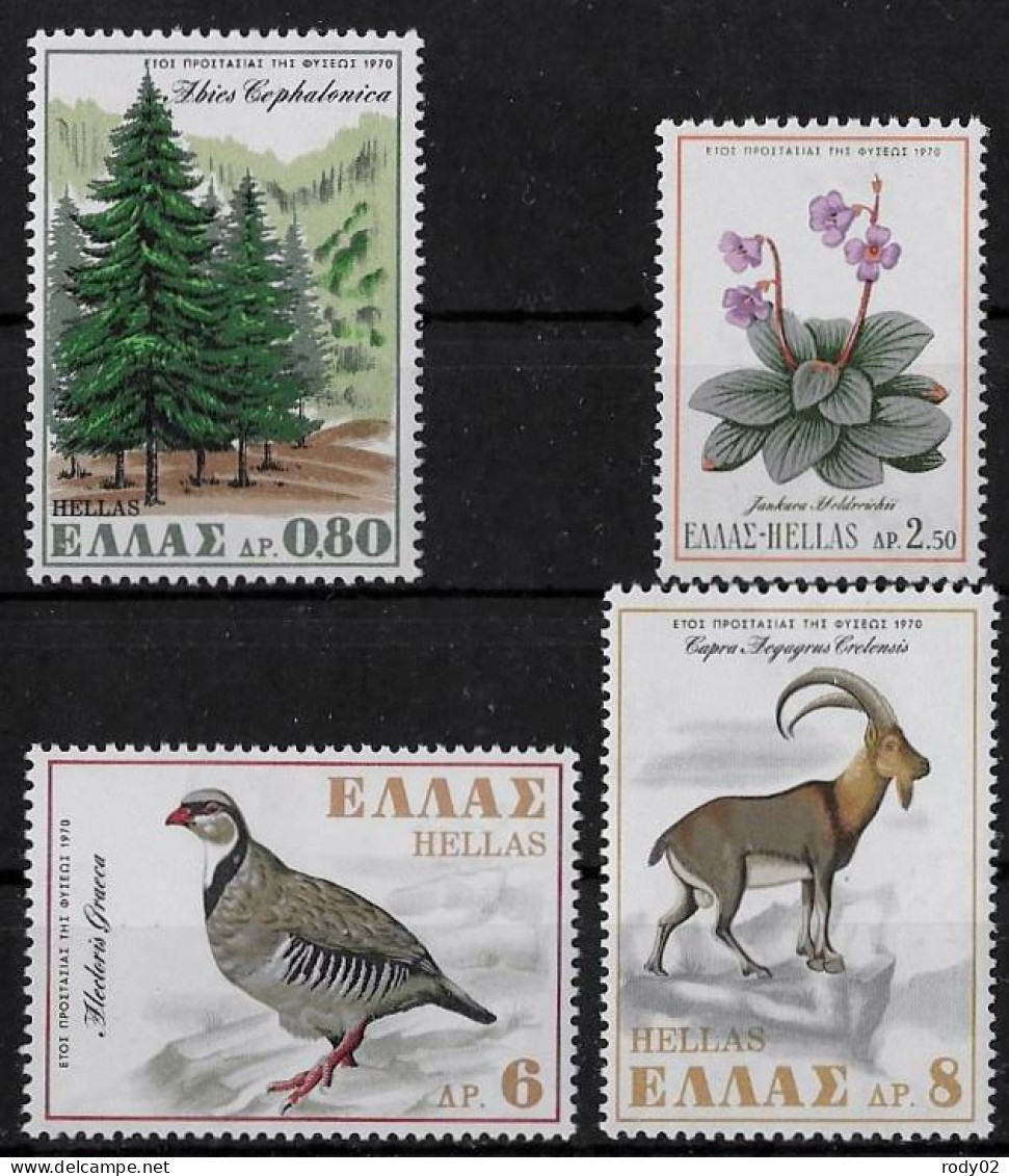 GRECE - FAUNE ET FLORE - N° 1027 A 1030 - NEUF** MNH - Nuevos