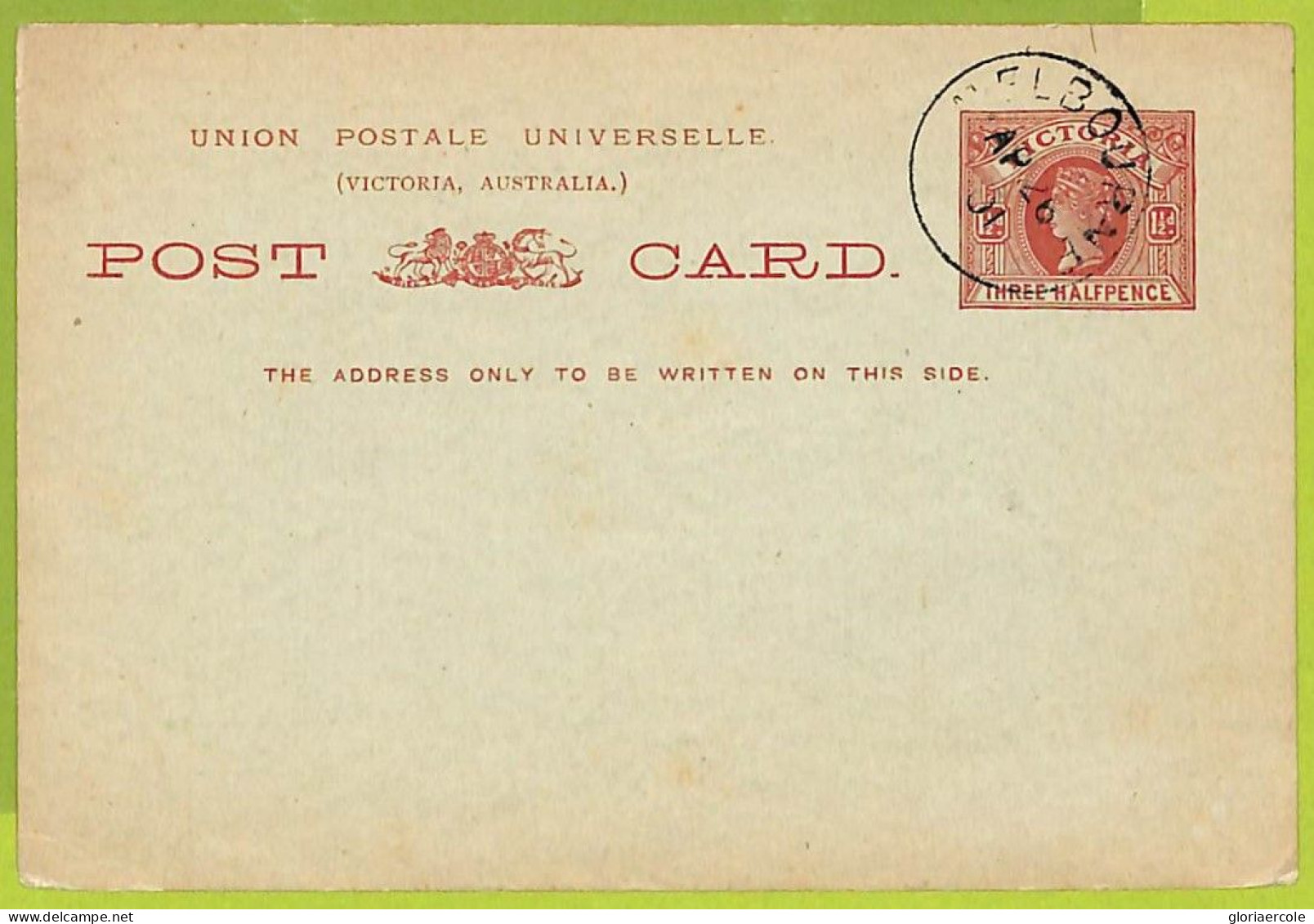 40188 - Australia VICTORIA - Postal History -  STATIONERY CARD H & G  # 19  1901 - Storia Postale