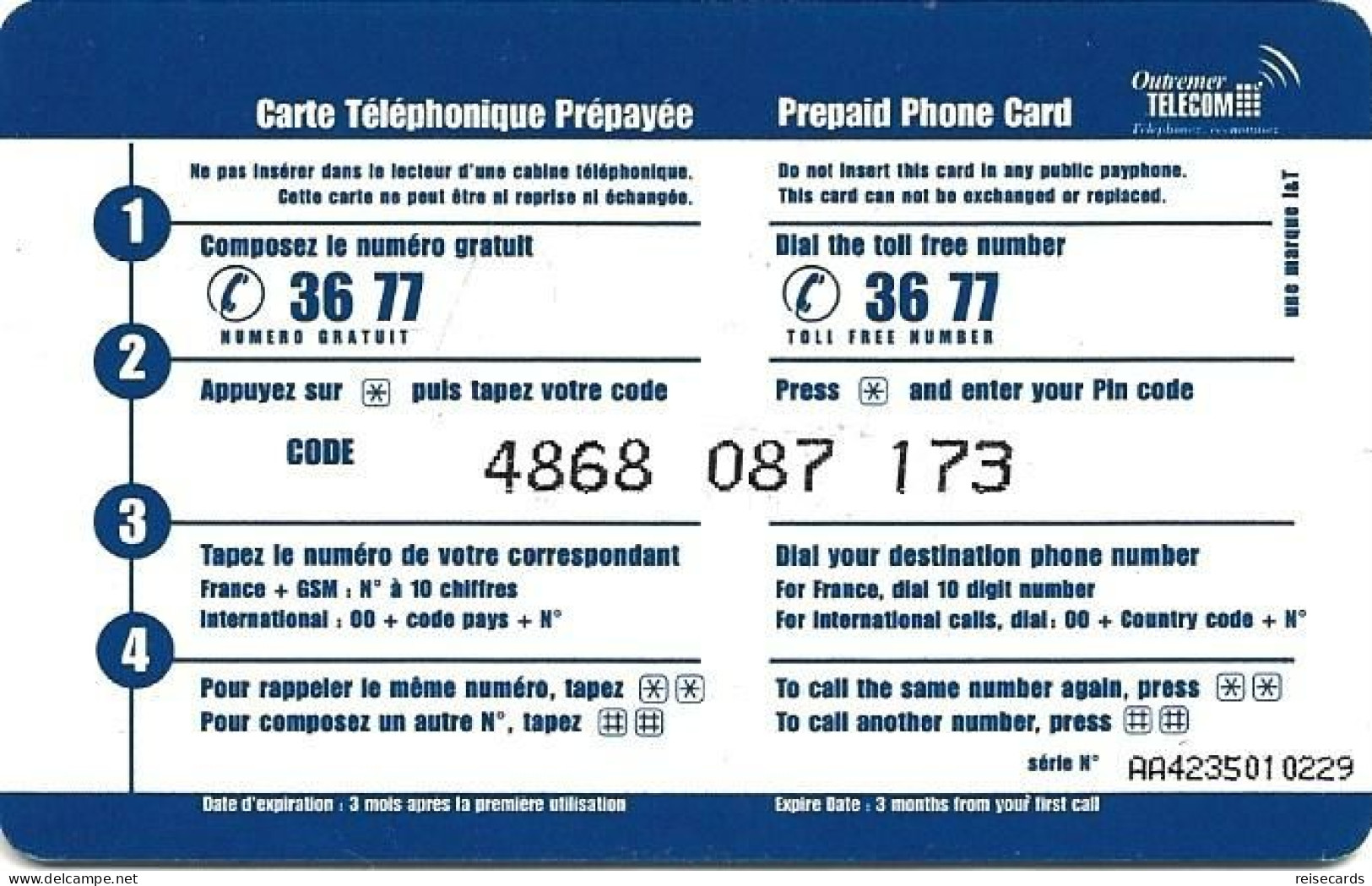 France: Prepaid Outremer Telecom Beach - Sonstige & Ohne Zuordnung