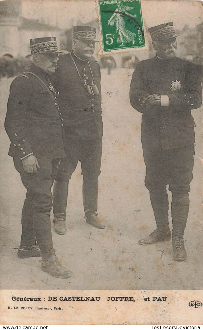 MILITARIA - Généraux De Castelnau, Joffre Et Pau - Animé - Carte Postale Ancienne - Characters