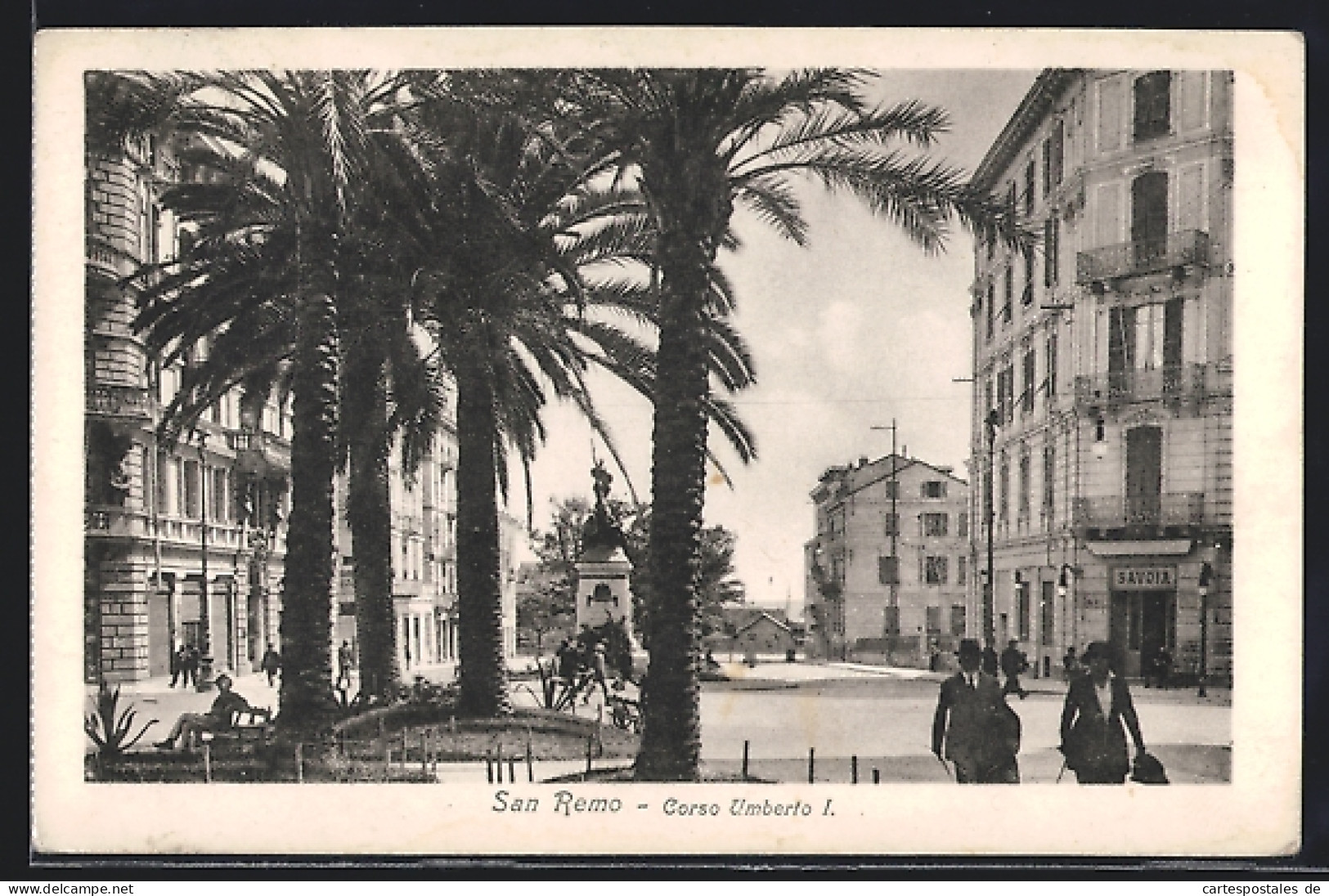 Cartolina San Remo, Corso Umberto I.  - San Remo