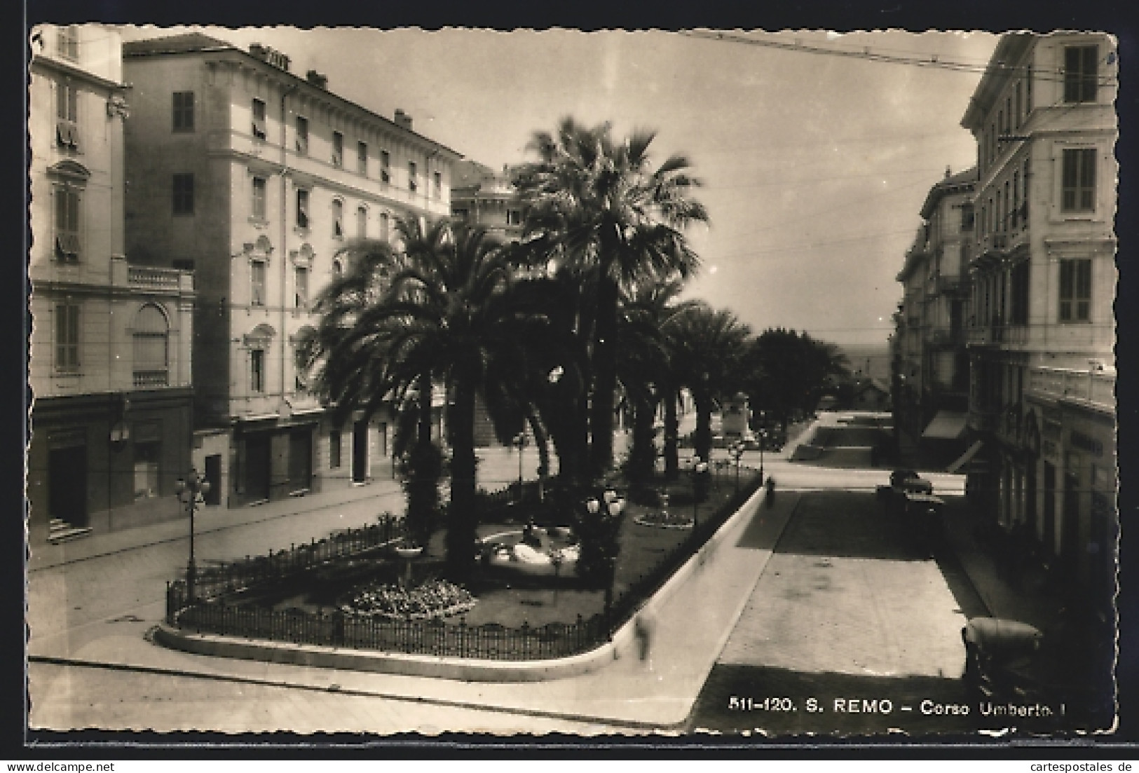 Cartolina S. Remo, Corso Umberto I.  - San Remo