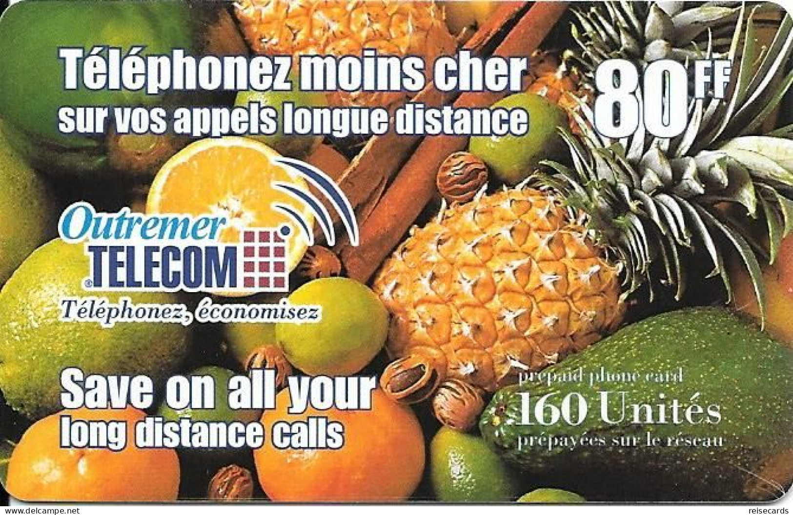 France: Prepaid Outremer Telecom Exotic Fruits - Otros & Sin Clasificación