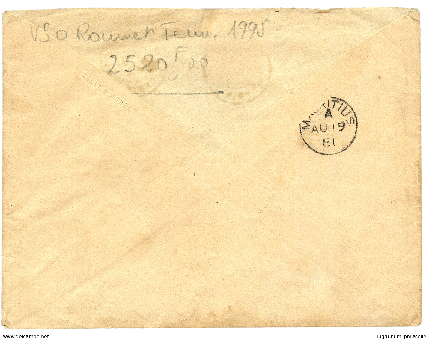 REUNION - Type SAGE De FRANCE : 1881 FRANCE 25c SAGE Jaune (n°92) Obl. REUNION SAINT DENIS Sur Enveloppe Pour PORT-LOUIS - Altri & Non Classificati