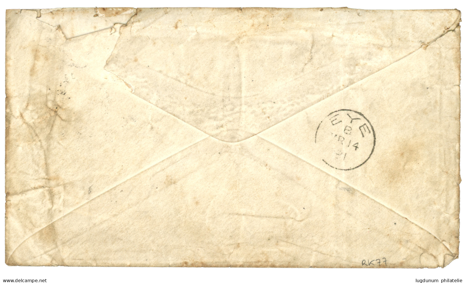 CHILE - Sailor's Concessionary Rate : 1881 GB Pair 1d (pl.192) Canc. C35 + PANAMA On Extraordinary Hand Painted Envelope - Chile