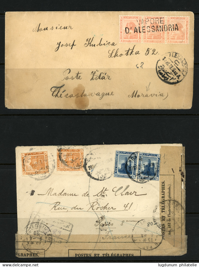 EGYPT - PICTORIALS Issues : Lot Of 23 Covers (Wreck Ship RUSSIE, VAPORE D' ALESSANDRIA , Censors ..... See Web. Vf. - Otros & Sin Clasificación