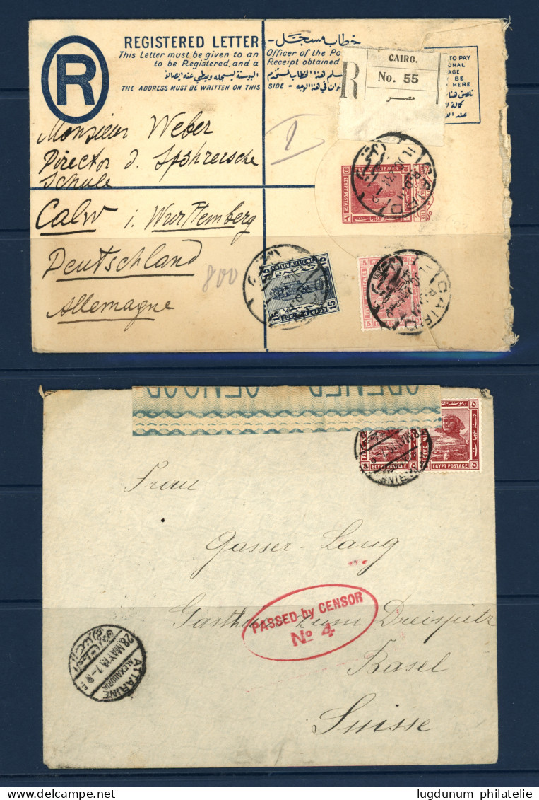 EGYPT - PICTORIALS Issues : Lot Of 23 Covers (Wreck Ship RUSSIE, VAPORE D' ALESSANDRIA , Censors ..... See Web. Vf. - Sonstige & Ohne Zuordnung