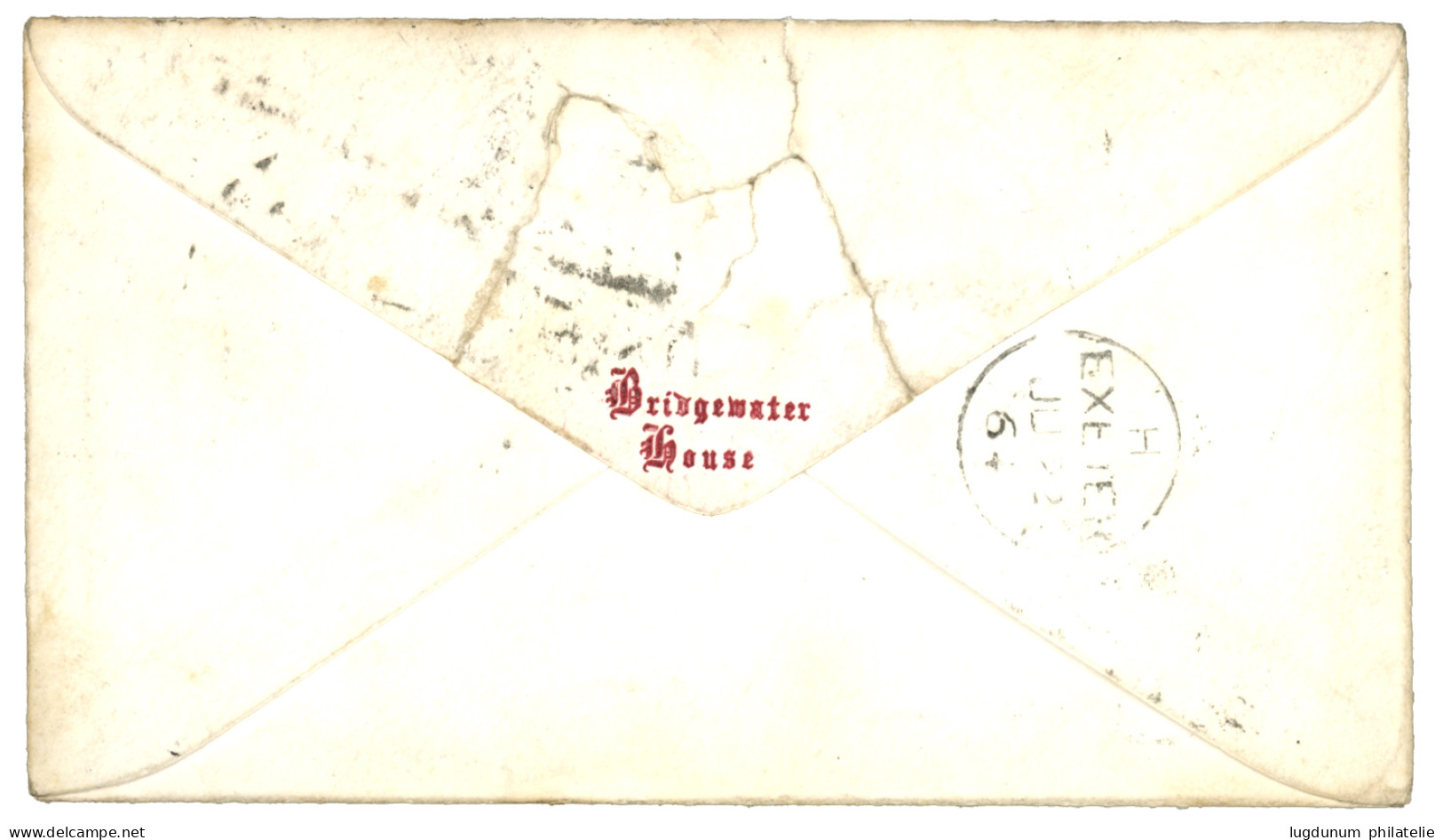 GREAT BRITAIN : 1864 1d (fault) Canc. SW/17 + LONDON S.W. On Illustrated Envelope To EXETER. Vf. - Autres & Non Classés