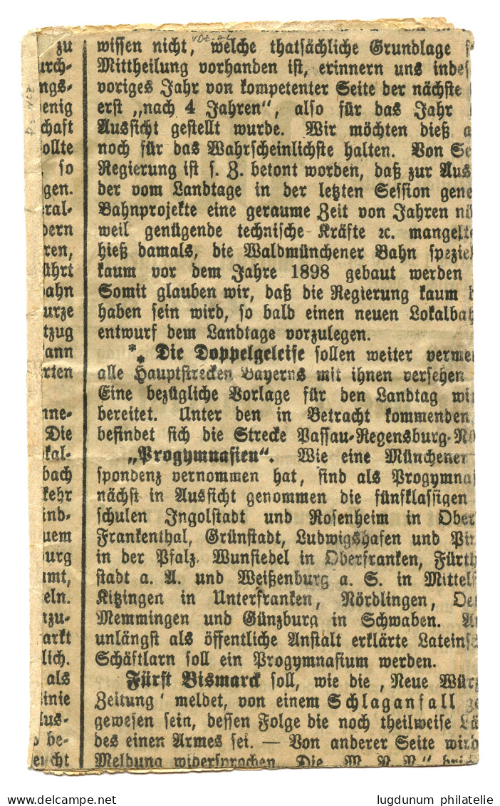 CHINA - VORLAUFER : 1894 5pf  (V46) Canc. TIENTSIN  On PRINTED MATTER "MISSIONSDRUCKEREI IN PUOLY SÜDSCHANTUNG CHINA" To - Chine (bureaux)