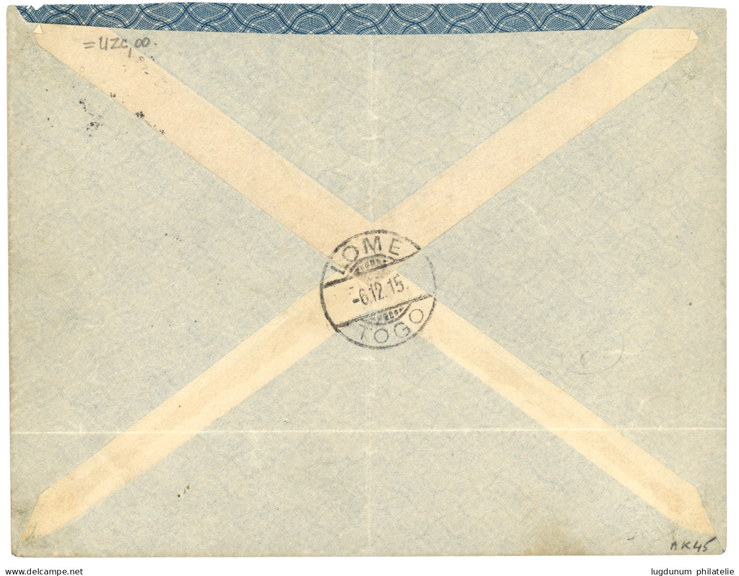 CAMEROONS -  BRITISH Occupation - C.E.F : 1915 CEF 6d On 50pf Canc. DUALA KAMERUN On Envelope To LOME (TOGOLAND)  With A - Cameroun