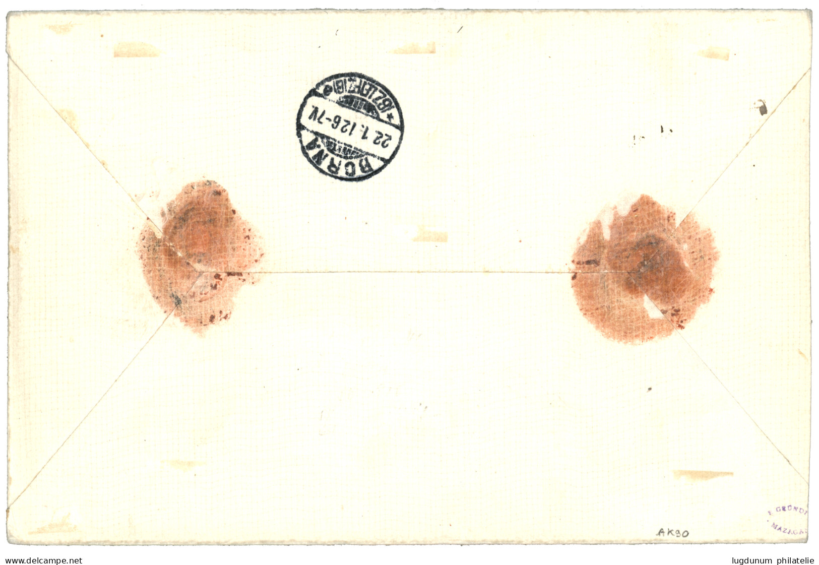 GERMAN MOROCCO : 1911 6P25c On 5 MARK (n°58IAa) Canc. MASAGAN + "WERT : 7000F" On Envelope To GERMANY. RARE. STEUER Cert - Maroc (bureaux)