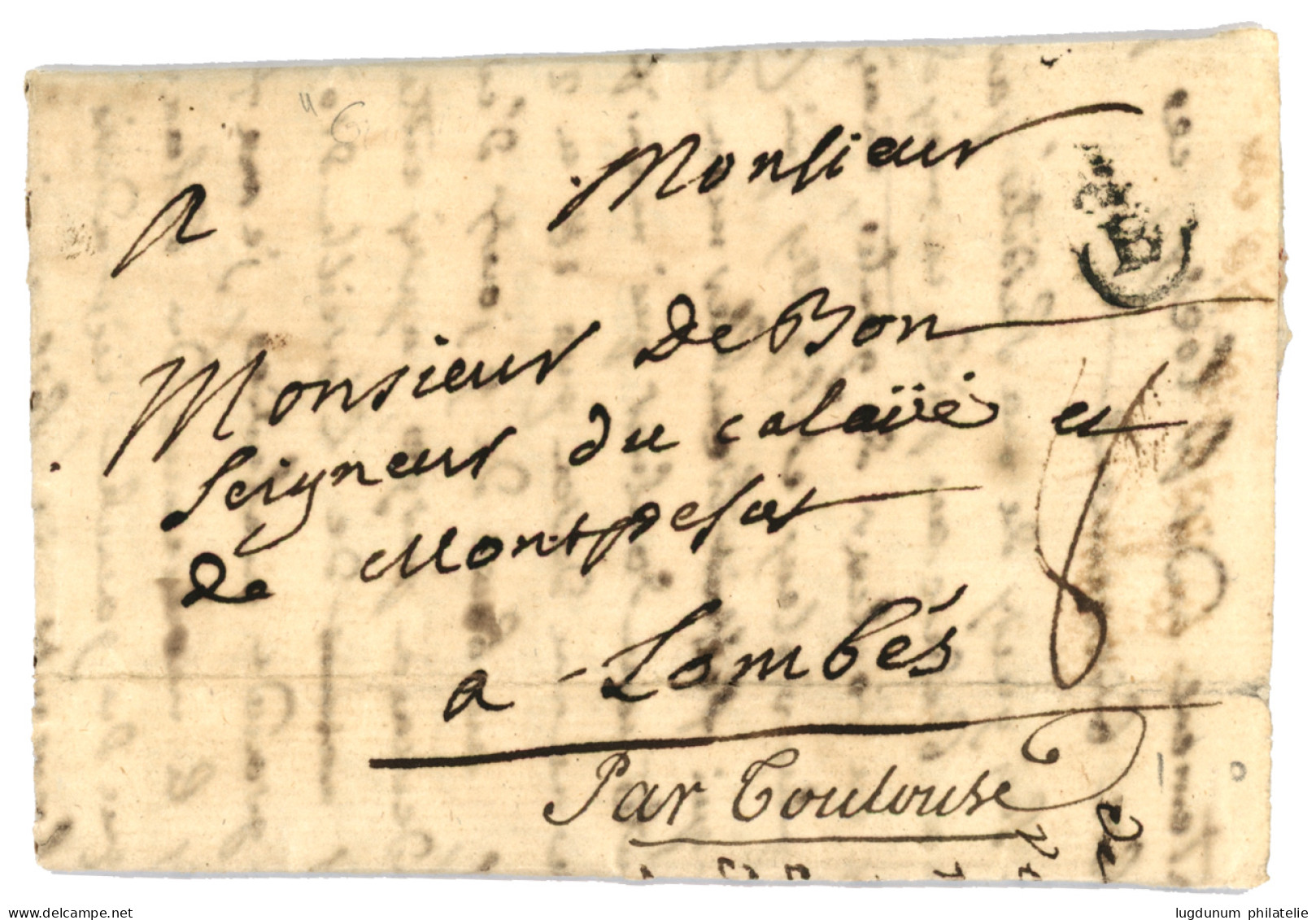 GRENADA - British Occupation (1762-1779) : 1773 Cachet B Of BORDEAUX On Entire Letter Datelined "A LA GRENADE 2 Decembre - Grenada (...-1974)