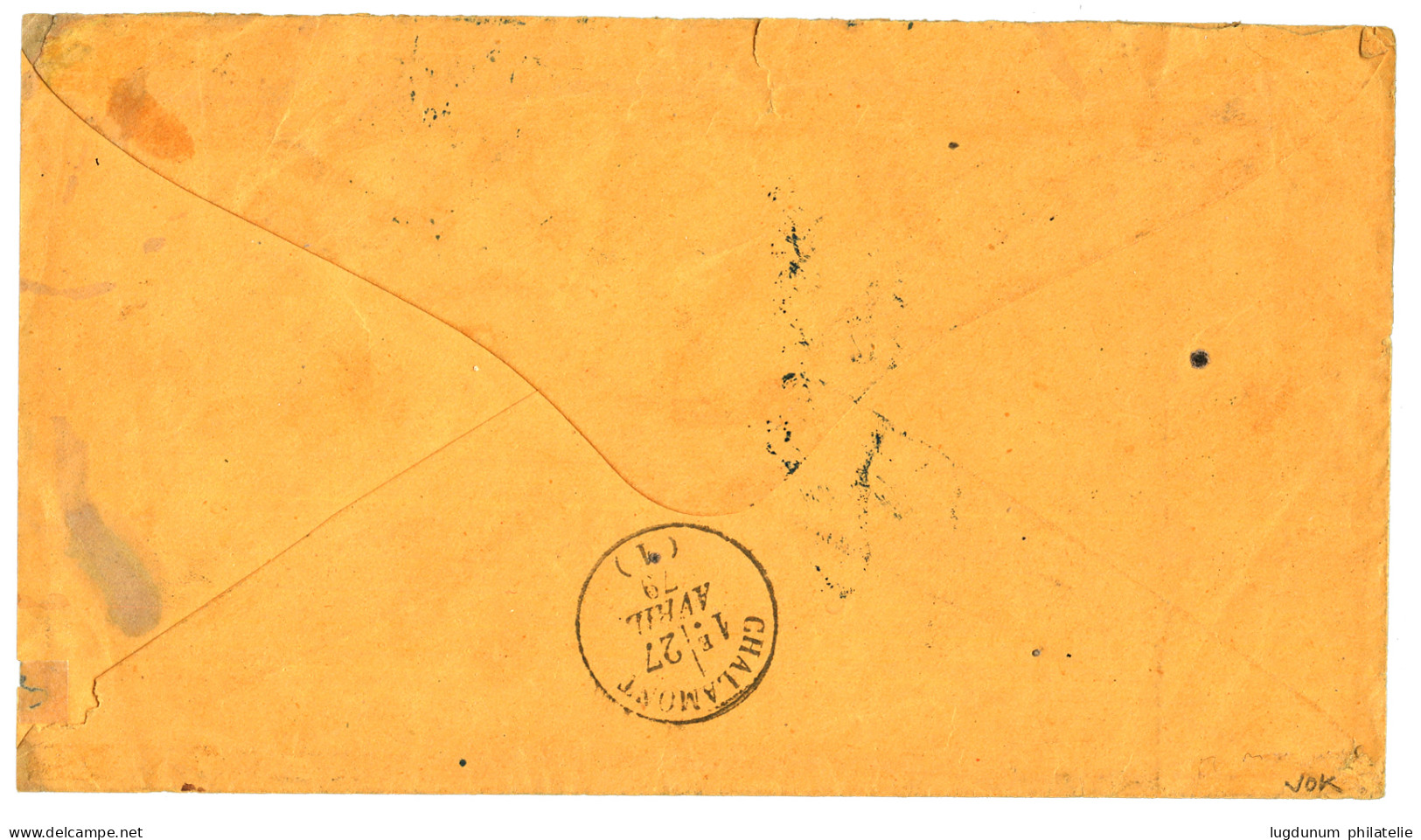 GUATEMALA : 1879 4r Lilac "Star" Cancel + CORREOS GUATEMALA + Rare Entry Mark OUTREMER V.ANGL. PARIS In Blue On Envelope - Guatemala