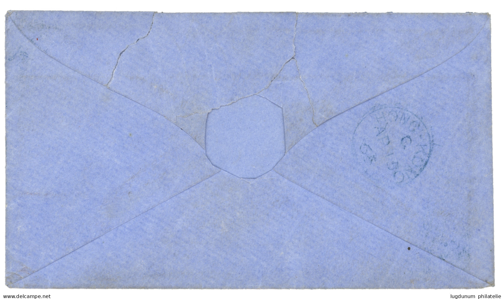 HONG-KONG To CAPE OF GOOD HOPE : 1865 8c + 12c Canc. B62 + HONG-KONG (verso) On Envelope To NATAL Redirected To CAPE OF  - Other & Unclassified