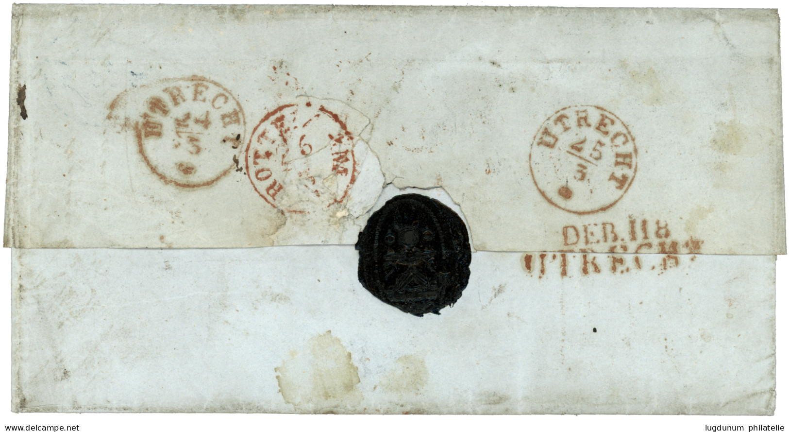 ZEE BRIEF TAGAL : 1842  ONGEFRANKEERD / ZEE BRIEF / TAGAL + ZEEBRIEF ZIERIKZEE  On Entire Letter To NETHERLANDS. Verso,  - Niederländisch-Indien