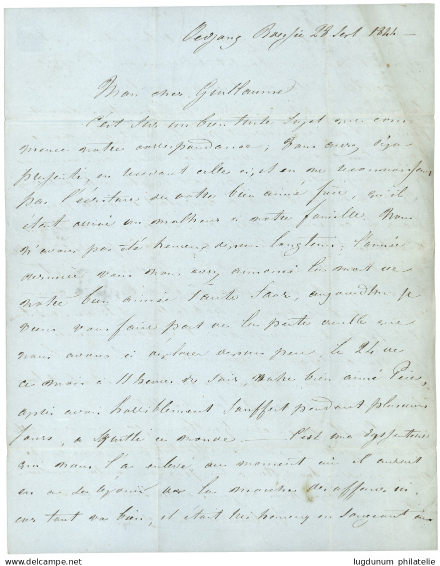 ZEE BRIEF TAGAL : 1842  ONGEFRANKEERD / ZEE BRIEF / TAGAL + ZEEBRIEF ZIERIKZEE  On Entire Letter To NETHERLANDS. Verso,  - Netherlands Indies