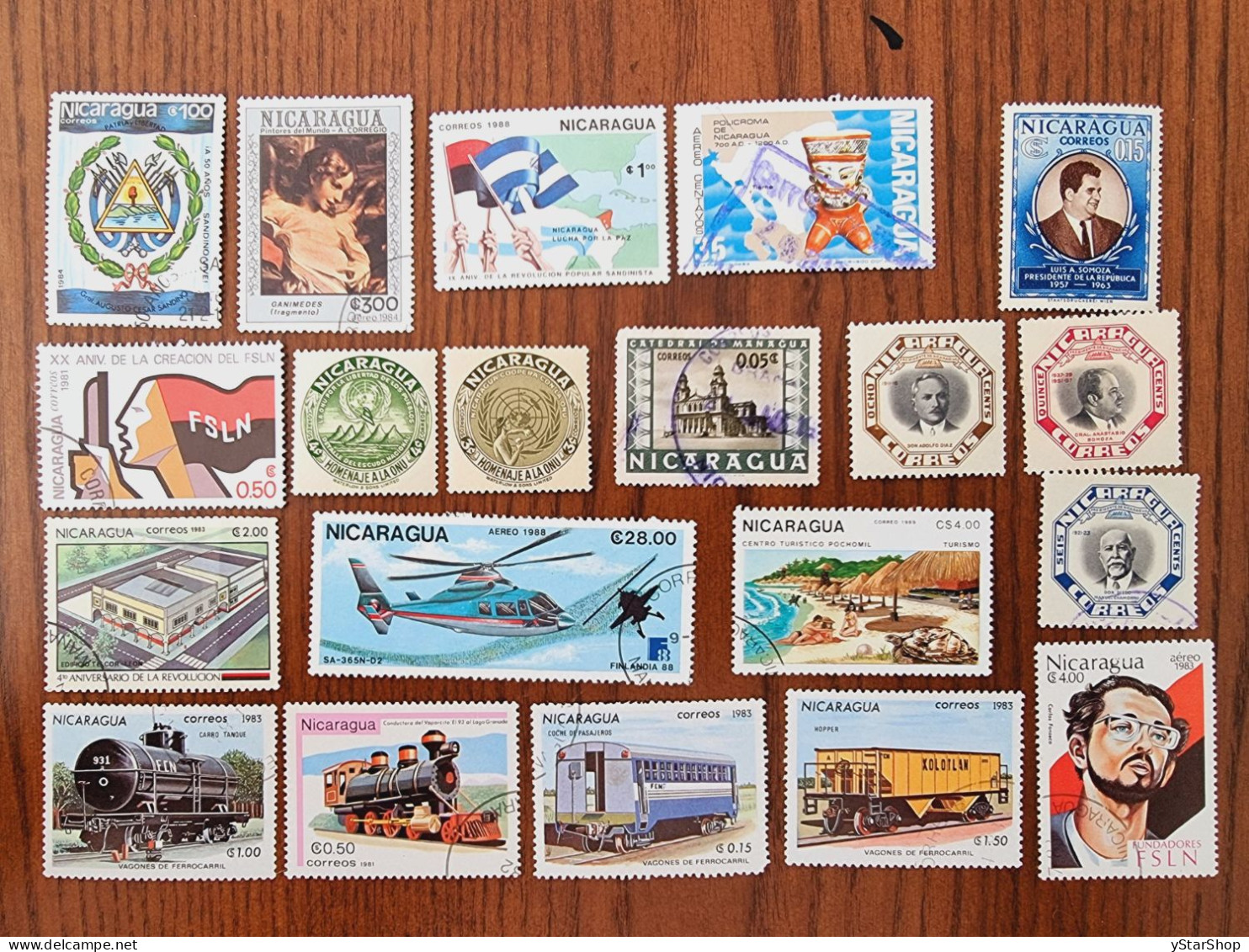 Nicaragua Stamps Lot - Used - Various Themes - Vrac (max 999 Timbres)