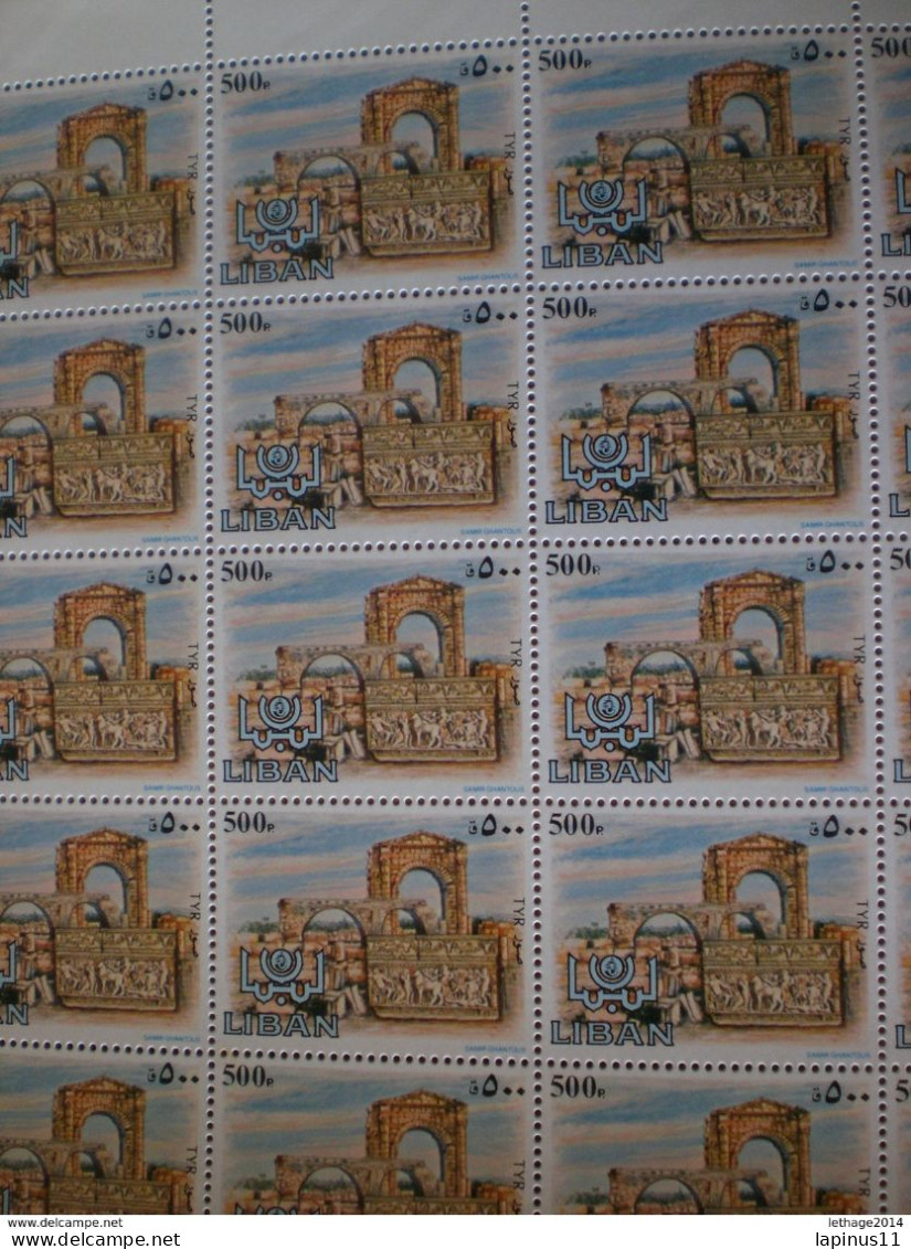 لبنان LEBANON LIBAN 1984 Ancient Ruins MNH YVERT N: 298/299/300 ERROR !! Evanescent pink