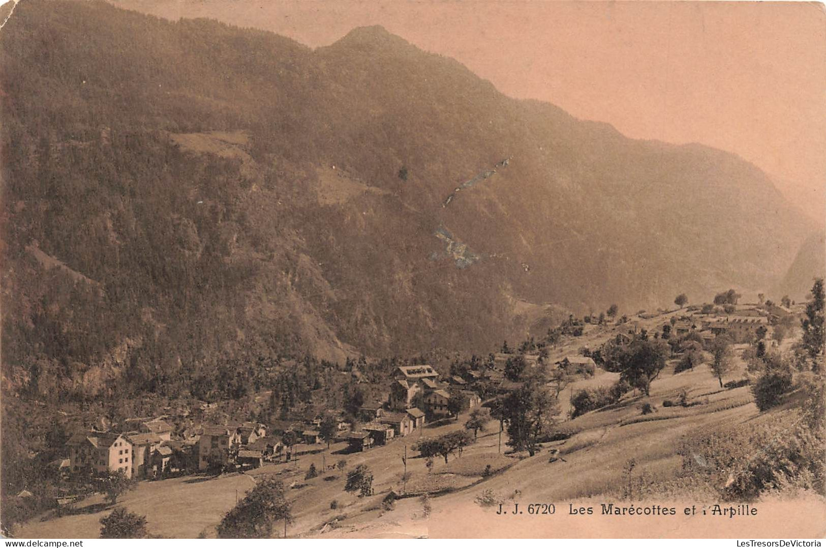 SUISSE - Les Marécottes Et Aprille - Vue Sur La Ville - Vue D'ensemble - Collines - Carte Postale Ancienne - Genève