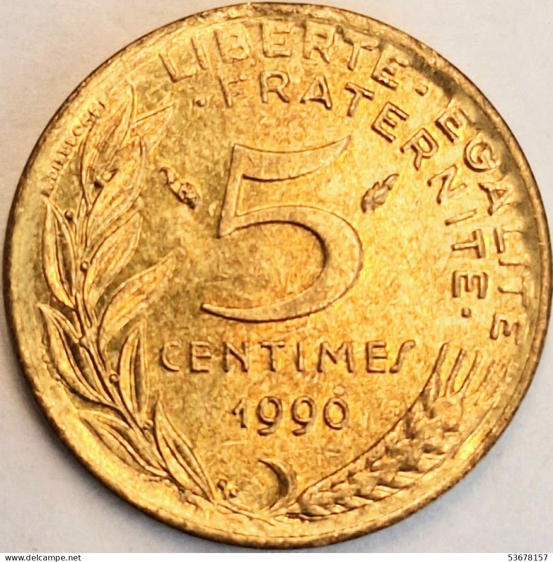 France - 5 Centimes 1990, KM# 933 (#4206) - 5 Centimes